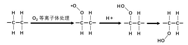 圖1.3 O2等離子體處理后的PET的表面變化